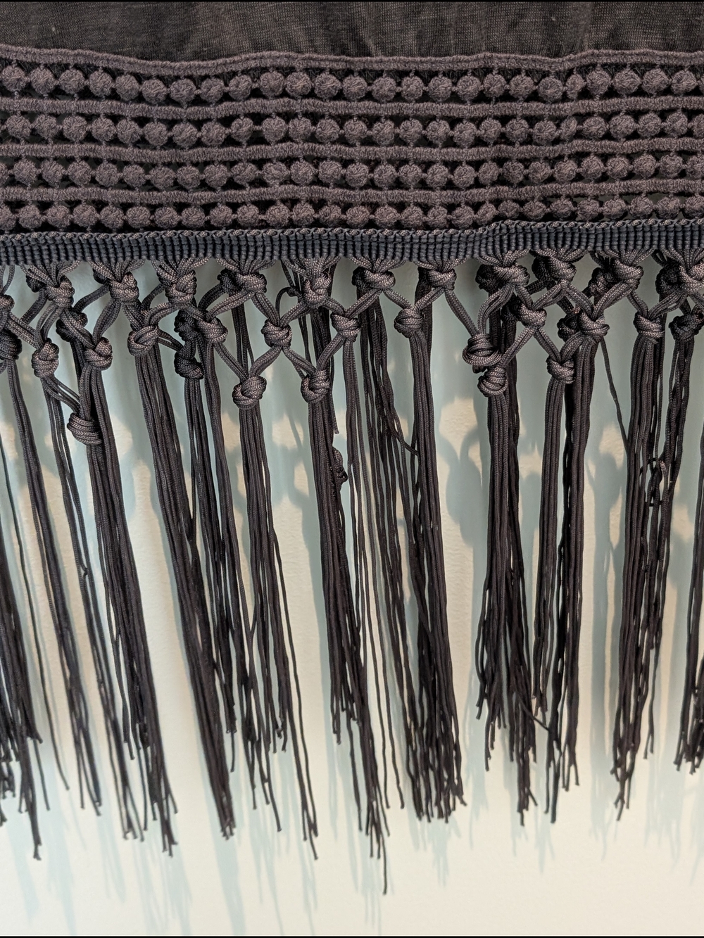 Torrid Grey Crochet Fringe Tank with Lace Insets - Picture 5 of 7